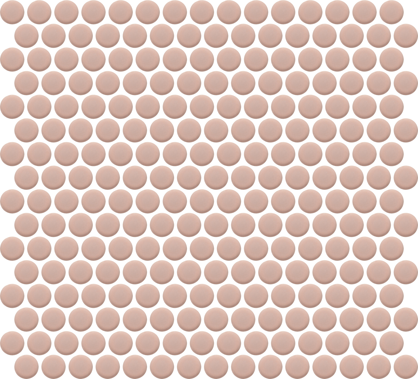 COTTAGE Porcelain Mosaics Penny Round Sugar Rose Porcelain Mosaics by KLD Home