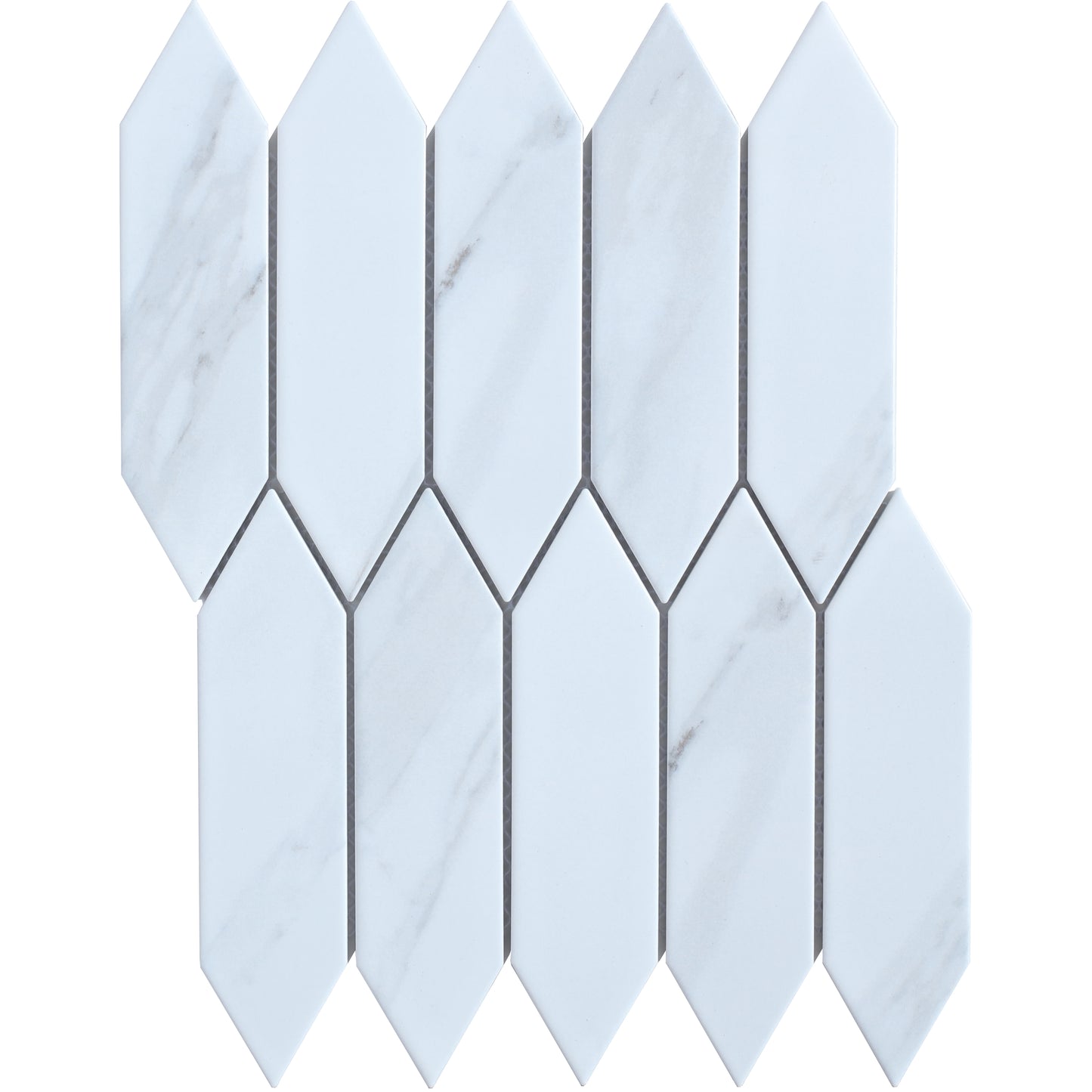 COTTAGE Porcelain Mosaics Picket Carrara Porcelain Tiles by KLD Home