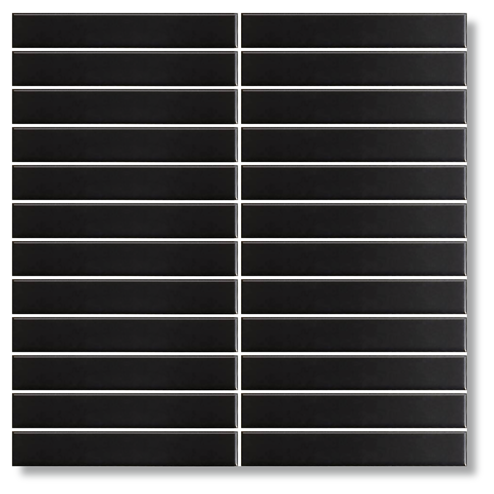 COTTAGE Porcelain Mosaics Strip Black Porcelain Mosaics by KLD Home