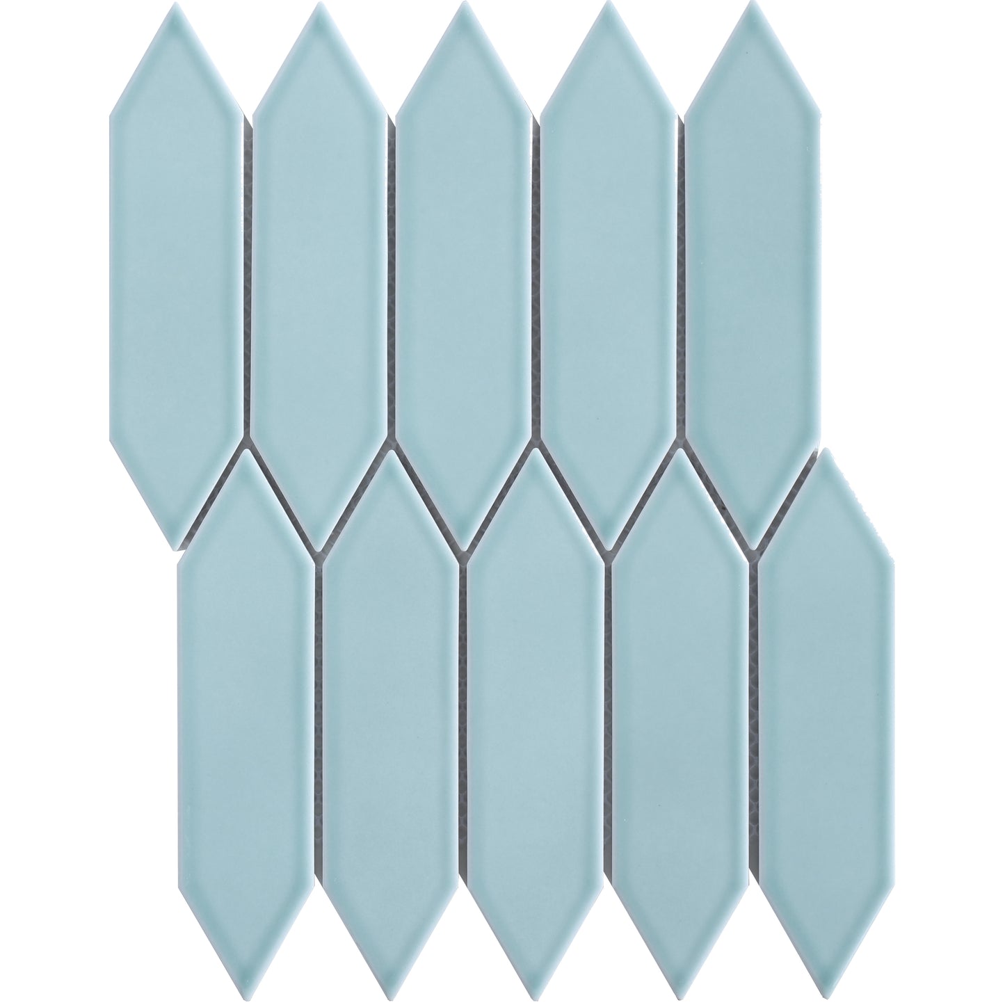 COTTAGE Porcelain Mosaics Picket Jade Green Porcelain Tiles by KLD Home