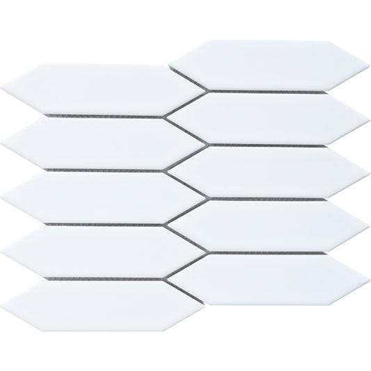 COTTAGE Porcelain Mosaics Picket White Porcelain Mosaics by KLD Home