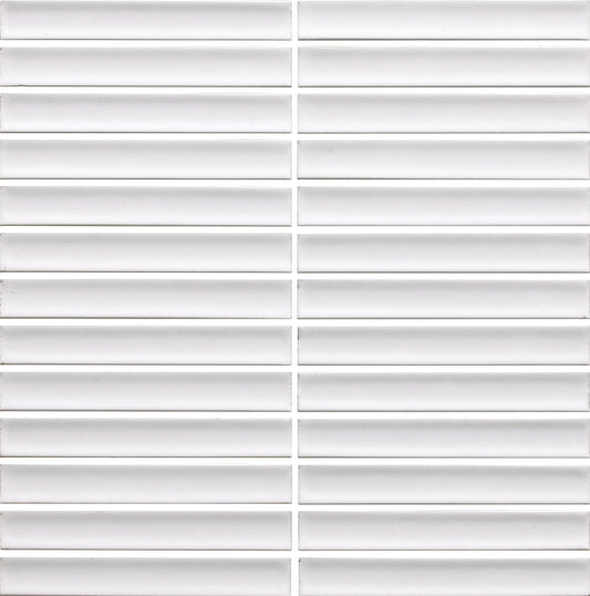 COTTAGE Porcelain Mosaics Strip White Porcelain Tiles by KLD Home