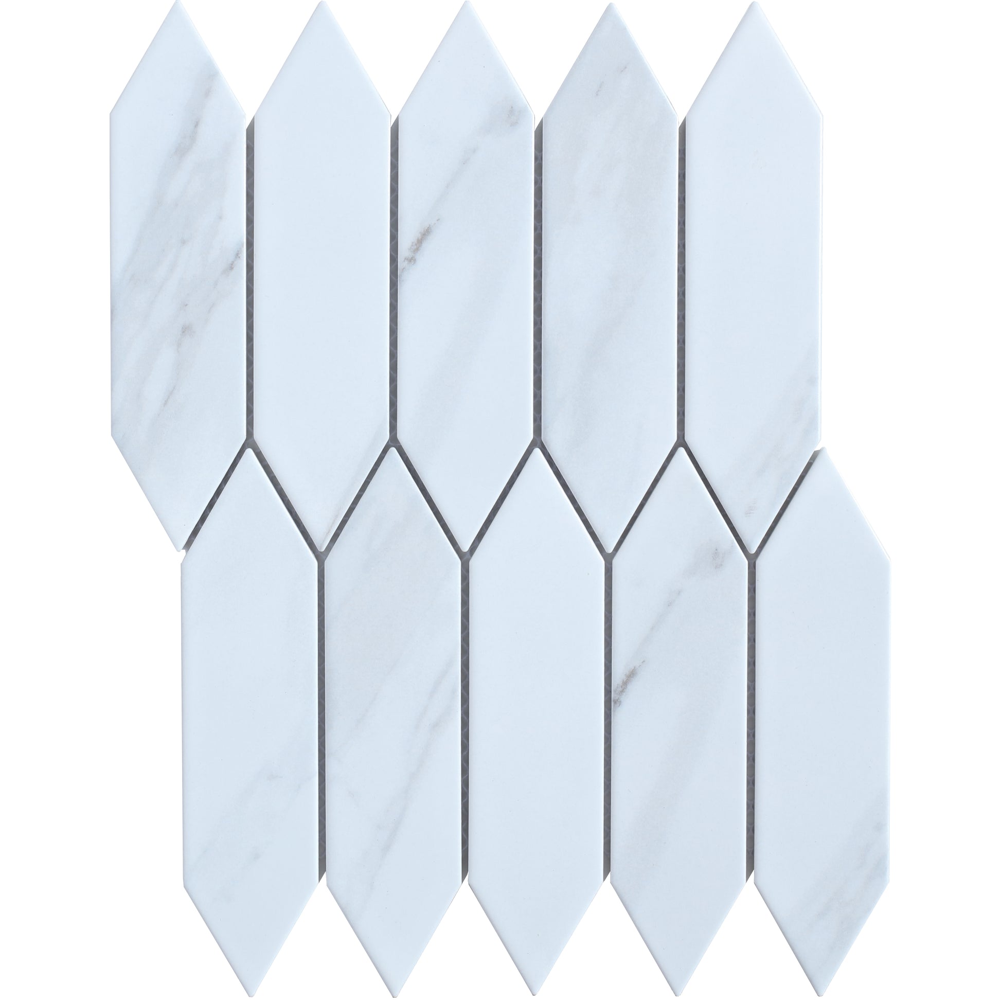 COTTAGE Porcelain Mosaics Picket Carrara Porcelain Tiles by KLD Home