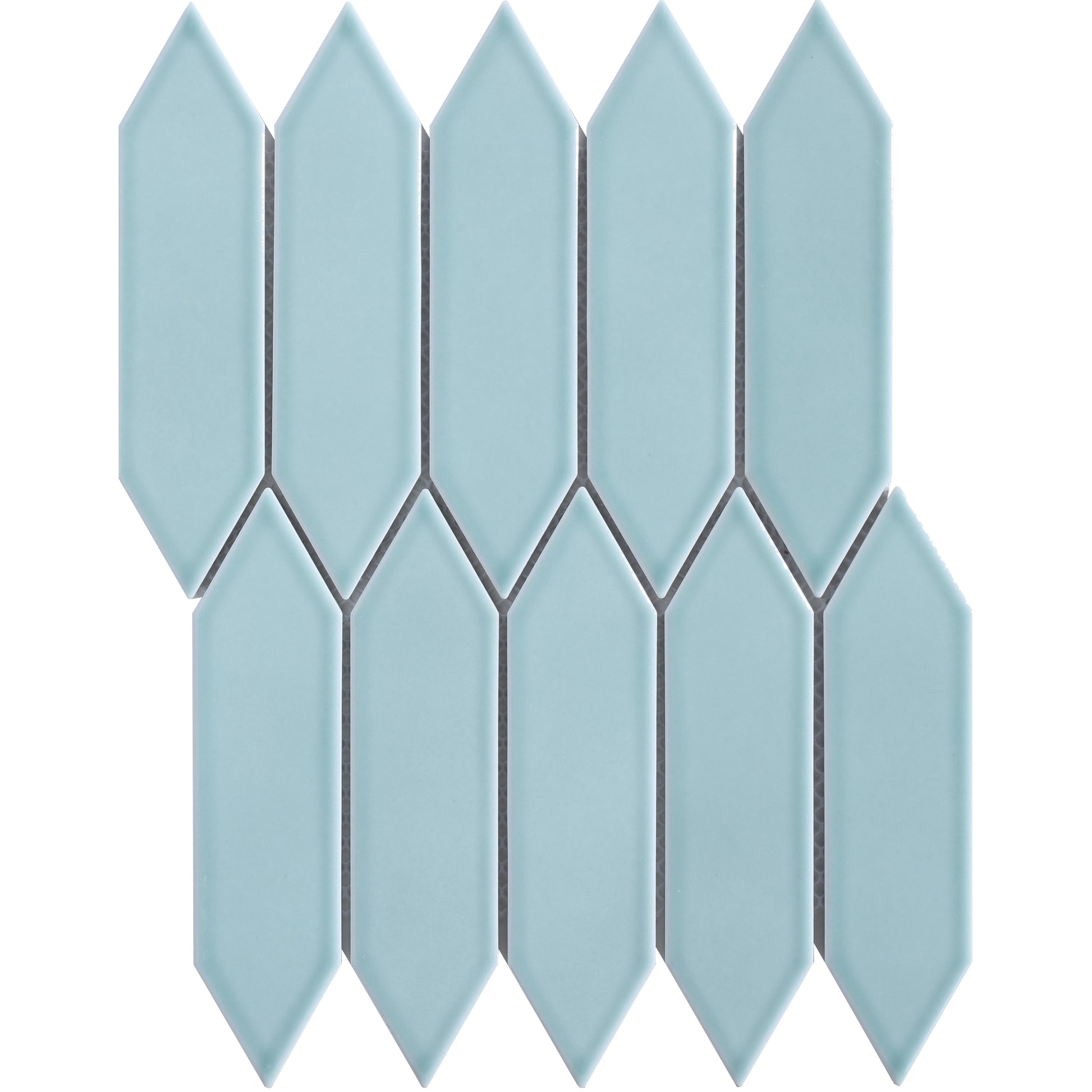 COTTAGE Porcelain Mosaics Picket Jade Green Porcelain Tiles by KLD Home