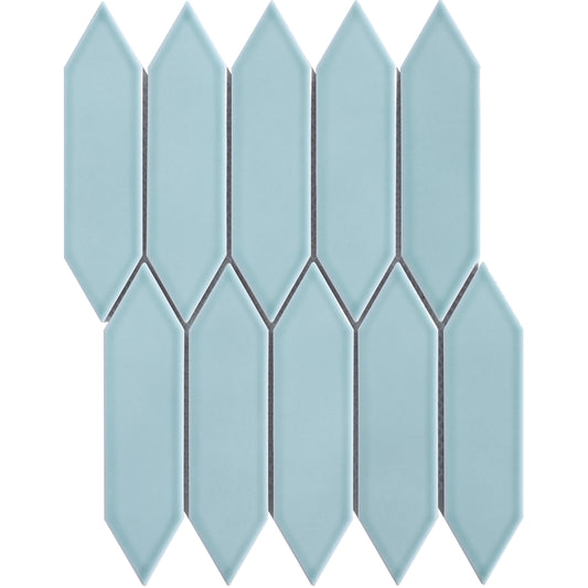 COTTAGE Porcelain Mosaics Picket Jade Green Porcelain Tiles by KLD Home